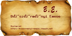 Böszörményi Emese névjegykártya